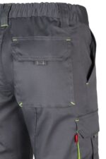 Pantalón strech bicolor 103024S Velilla gris/amarillo fluor - vista 6
