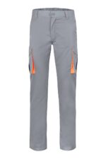 PANTALÓN STRETCH BICOLOR GRIS/NARANJA VELILLA