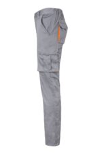 Pantalón strech bicolor 103024S Velilla gris/naranja - vista 3