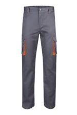 PANTALÓN STRETCH BICOLOR GRIS/NARANJA FLÚOR VELILLA