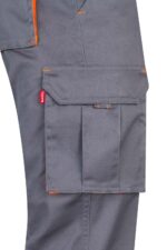 Pantalón strech bicolor 103024S Velilla gris/naranja fluor - vista 5