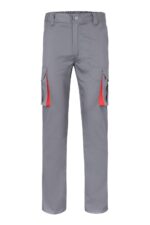 PANTALÓN STRETCH BICOLOR GRIS/ROJO VELILLA