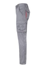 Pantalón strech bicolor 103024S Velilla gris/rojo - vista 3