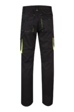 Pantalón strech bicolor 103024S Velilla negro/amarillo fluor - vista 2