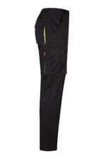Pantalón strech bicolor 103024S Velilla negro/amarillo fluor - vista 4