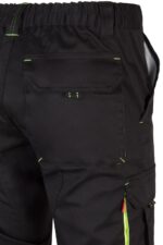 Pantalón strech bicolor 103024S Velilla negro/amarillo fluor - vista 6