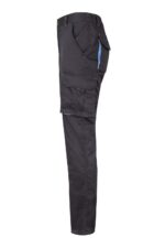 Pantalón strech bicolor 103024S Velilla negro/celeste - vista 9