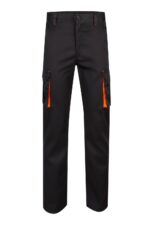 PANTALÓN STRETCH BICOLOR NEGRO/NARANJA FLÚOR VELILLA