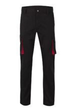 PANTALÓN STRETCH BICOLOR NEGRO/ROJO VELILLA