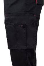 Pantalón strech bicolor 103024S Velilla negro/rojo - vista 5