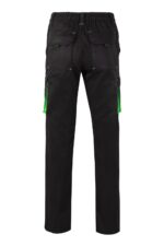 Pantalón strech bicolor 103024S Velilla negro/verde lima - vista 2