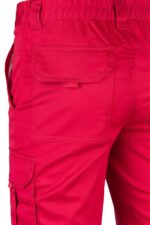 Pantalon stretch multibolsillos 103002S Velilla rojo - vista 6