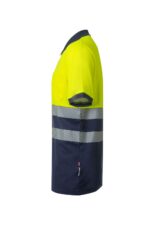 Polo algodón alta visibilidad 305523 Velilla azul navy/amarillo flúor - vista 3