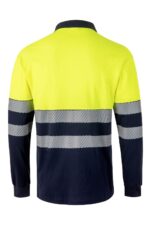 Polo alta visibilidad algodón 305525 Velilla azul navy/amarillo flúor - vista 2