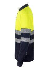 Polo alta visibilidad algodón 305525 Velilla azul navy/amarillo flúor - vista 4