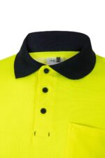 Polo alta visibilidad algodón 305525 Velilla azul navy/amarillo flúor - vista 6