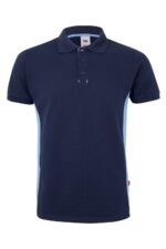 POLO BICOLOR MC AZUL NAVY/CELESTE VELILLA