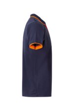 Polo manga corta bicolor 105504 Velilla azul navy/naranja flúor - vista 3