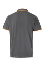 Polo manga corta bicolor 105504 Velilla gris/naranja fluor - vista 2