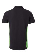 Polo manga corta bicolor 105504 Velilla negro/verde lima - vista 2