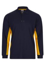POLO BICOLOR ML AZUL NAVY/AMARILLO VELILLA