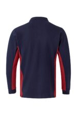 Polo manga larga bicolor 105515 Velilla azul navy/rojo - vista 2