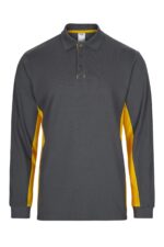 POLO BICOLOR ML GRIS/AMARILLO VELILLA