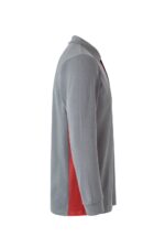 Polo manga larga bicolor 105515 Velilla gris/rojo - vista 3