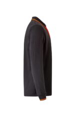 Polo manga larga bicolor 105515 Velilla negro/naranja fluor - vista 3