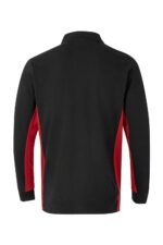 Polo manga larga bicolor 105515 Velilla negro/rojo - vista 2