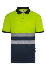 POLO GRS BICOLOR MC RS AZUL NAVY/AMARILLO FLÚOR VELILLA