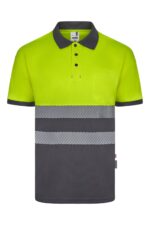 POLO GRS BICOLOR MC RS GRIS/AMARILLO FLÚOR VELILLA