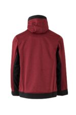 Chaqueta softshell bicolor con capucha 206007 Velilla granate jaspeado/negro - vista 2
