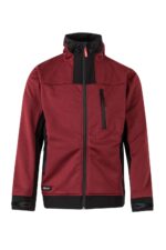 SOFT SHELL BICOLOR CAPUCHA GRANATE JASPEADO/NEGRO VELILLA