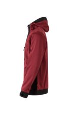 Chaqueta softshell bicolor con capucha 206007 Velilla granate jaspeado/negro - vista 3