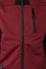 Chaqueta softshell bicolor con capucha 206007 Velilla granate jaspeado/negro - vista 4