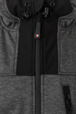 Chaqueta softshell bicolor con capucha 206007 Velilla gris oscuro jaspeado/negro - vista 5