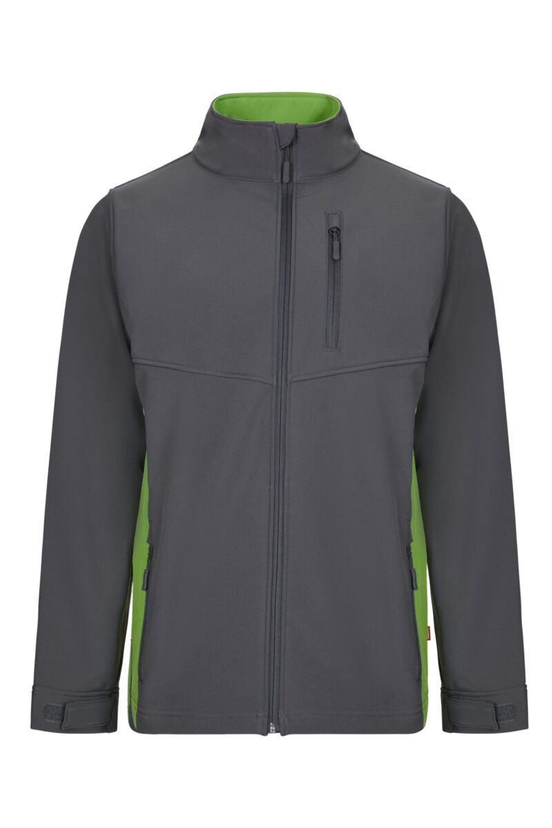 SOFT SHELL BICOLOR GRIS/VERDE LIMA VELILLA