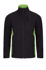 SOFT SHELL BICOLOR NEGRO/VERDE LIMA VELILLA