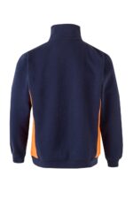 Sudadera bicolor media cremallera 105703 Velilla azul navy/naranja - vista 2