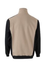 Sudadera bicolor media cremallera 105703 Velilla beige arena/negro - vista 2