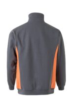 Sudadera bicolor media cremallera 105703 Velilla gris/naranja - vista 2