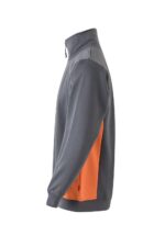 Sudadera bicolor media cremallera 105703 Velilla gris/naranja - vista 3