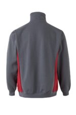Sudadera bicolor media cremallera 105703 Velilla gris/rojo - vista 2