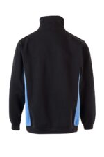 Sudadera bicolor media cremallera 105703 Velilla negro/celeste - vista 2