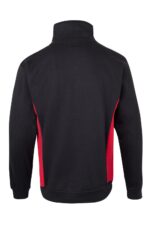 Sudadera bicolor media cremallera 105703 Velilla negro/rojo - vista 2