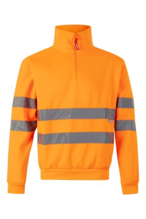 SUDADERA CREMALLERA AV NARANJA FLÚOR VELILLA