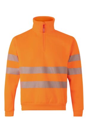 SUDADERA CREMALLERA RS NARANJA FLÚOR VELILLA